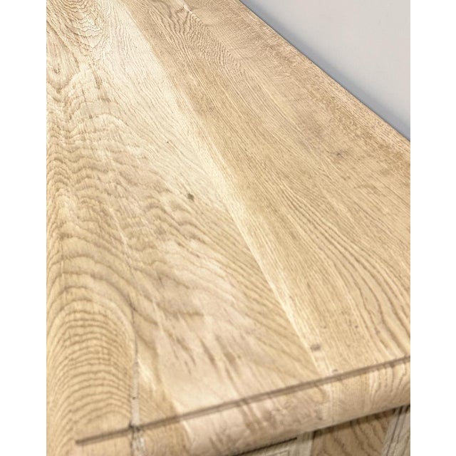 Beige Vintage French White Oak Brutalist Sideboard, France, 1960s For Sale - Image 8 of 15