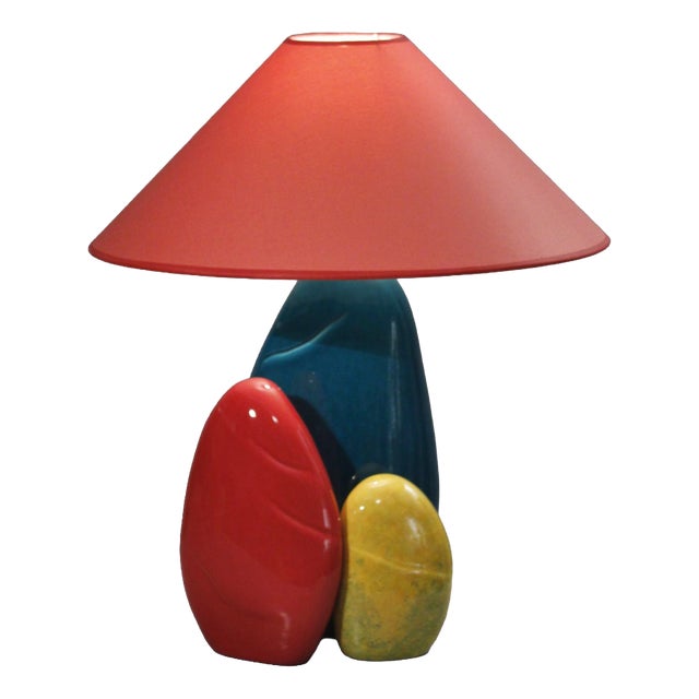 Large Pebble Ceramic Table Lamp by François Chatain, France, 1990s For Sale