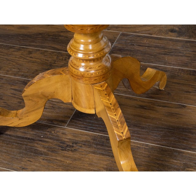 Italian 19th Century Octagonal Table with Saint George and the Dragon Marquetry For Sale - Image 12 of 12