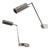 Adjustable Chrome-Plated Metal Wall Lights, Italy, 1970s, Set of 2 For Sale