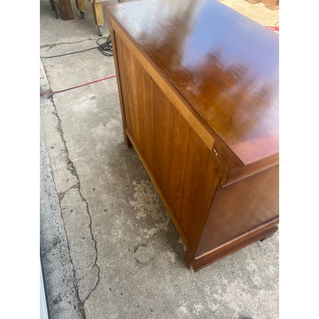 Mid 20th Century French Mid-Century Modern 1960's Louis Philippe Walnut Commode For Sale - Image 5 of 12