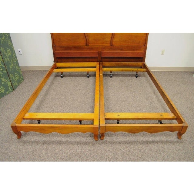 Vintage John Cherry Wood King Size Bed Frame 7159 Country