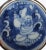Early 20th Century Dog God in Blue Underglaze Porcelain & Sterling Pendant, Marked Siam, 925, and Sterling For Sale - Image 5 of 6