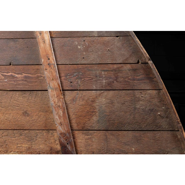 Oversize Antique Industrial Electric Service Hand-Painted Wooden Sign For Sale - Image 10 of 15