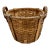 Large Size Substantially Made Antique American Hand Woven Ash Wood Splint Maine Apple Farm Basket For Sale