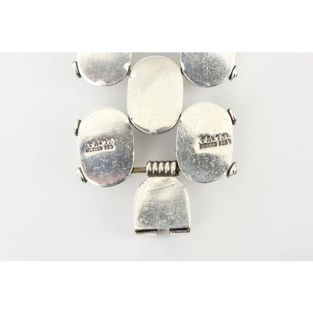 Vintage Sterling Silver Ball Linked Cuff Bracelet Hallmarked, 1970's For Sale - Image 11 of 11