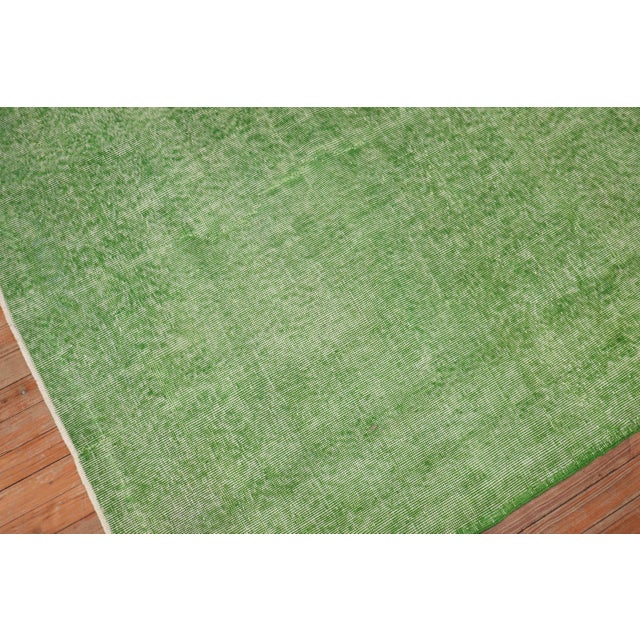 Mid 20th century Turkish Green overdye rug