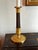 Traditional Early 19th Century Single Empire Gilt Bronze Period Candlestick as Lamp For Sale - Image 3 of 18
