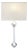 Matthew Izzo Home Linda Flush Iron Wall Sconce in Powder Coat White For Sale