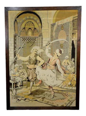 Gobelin With Dancing Turkish Dervishes, Ca. 1900