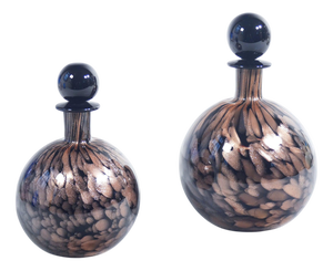 Blown Glass Bottles by Carlo Moretti, Set of 2