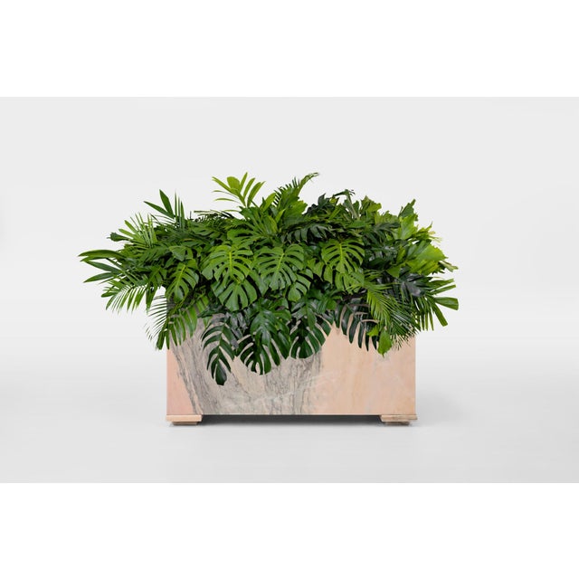 Mid-Century Modern Large Planter in Pink Marble, Belgium, 1980s For Sale - Image 3 of 17