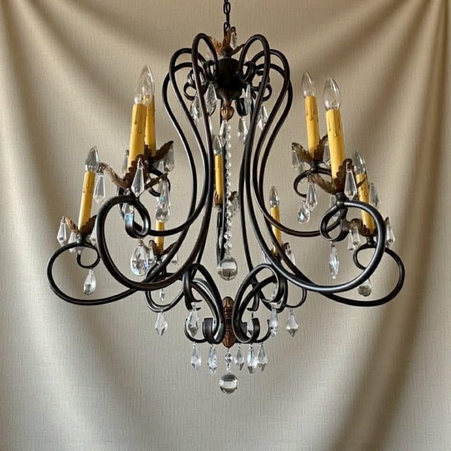 Liebestraum 9 - Light Mahogany Bronze Dining Chandelier by H. A. Framburg For Sale - Image 10 of 13