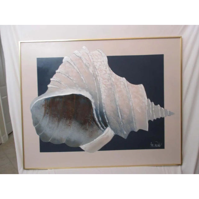Oversized Lee Reynolds acrylic seashell painting with magnificent texture on canvas. Painting is signed in bottom right...