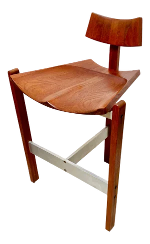 Vintage Mid Century Modern Studio Handcrafted Art Chair by Leon Meyer