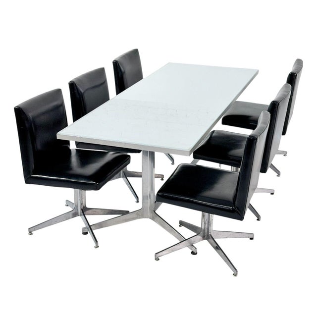 Glass Ward Bennett Frosted Glass and Aluminum Dining Table/Desk, 1960 For Sale - Image 7 of 8