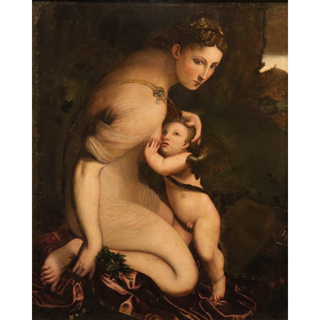 Camillo Boccaccino, Nude, Venus Cupid Boccaccino, 17th Century, Oil Painting on Canvas, Framed For Sale - Image 16 of 16