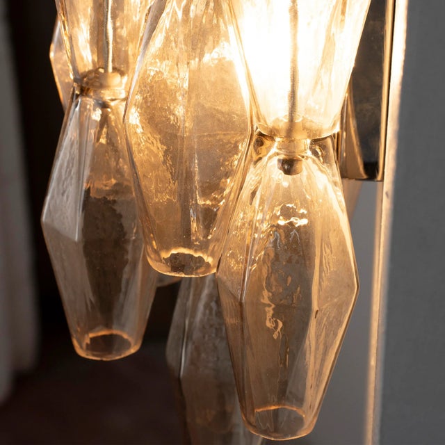 Wall Sconce in Smoky Poliedri Murano Glass, Italy, 1990s For Sale - Image 9 of 11