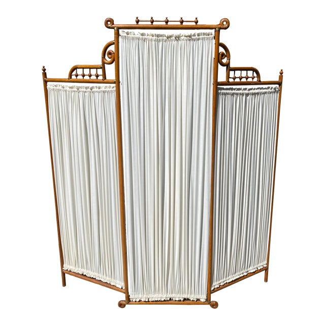 Antique Victorian Stick and Ball Room Divider Dressing Screen Chairish