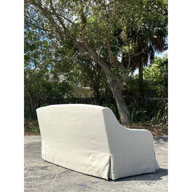 Vintage Boho Charles Stewart Pinstripe Sofa For Sale In West Palm - Image 6 of 12