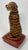 Figurative Antique Handmade Ceramic Spotted Cat Figure For Sale - Image 3 of 10