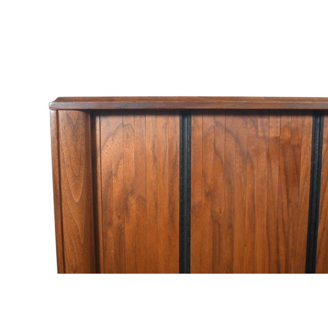 Mid 20th Century 1960s Barzilay Tambour Stereo Cabinet in Walnut For Sale - Image 5 of 11