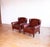 Lovely pair of vintage 1990s Ralph Lauren club chairs. Wonderful scale and form. Brown leather is rich in appearance. Rich...