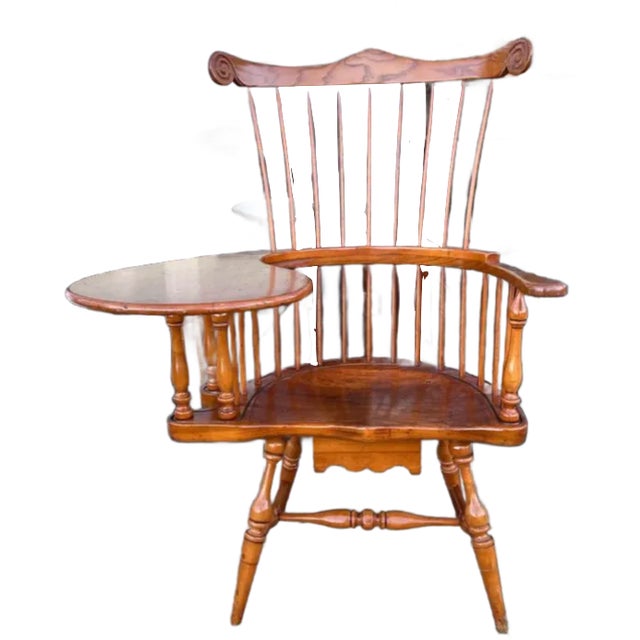 20th Century Colonial Revival, Windsor Writing Armchair For Sale - Image 12 of 12