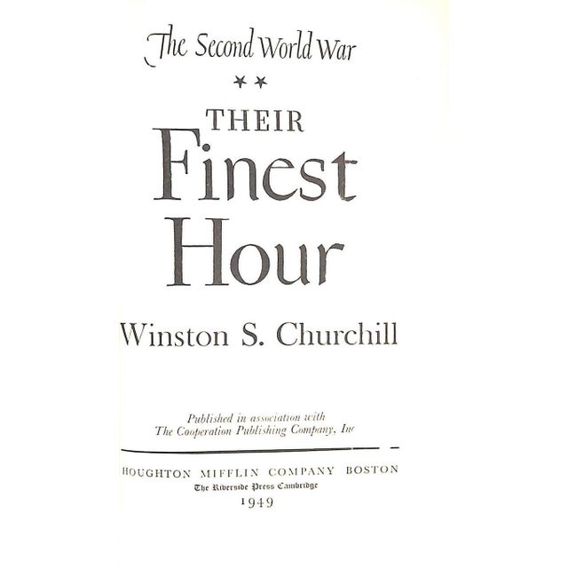 Traditional "The Second World War: Volumes I - Vi" 1948 Churchill, Winston S.- Set of 6 For Sale - Image 3 of 12