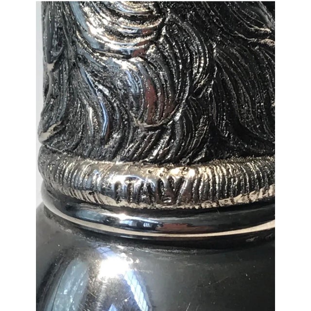 Metal 1970's Gucci Stag Silver-Plated Large Stirrup Cup Goblets - Set of 2 For Sale - Image 7 of 8