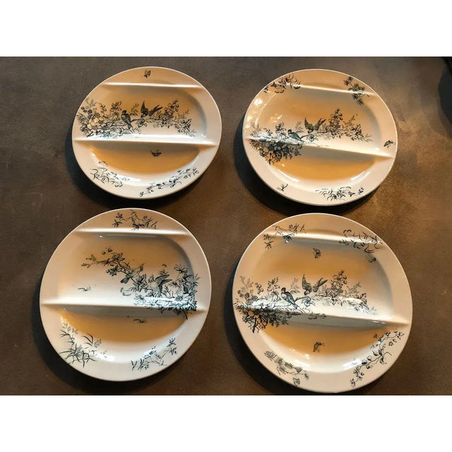 Ceramic Asparagus Plates from Longwy, 1960s, Set of 4 For Sale - Image 7 of 7