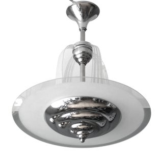 Vintage Art Deco Ceiling Light attributed to Henri Petitot for Atelier Petitot, 1930s For Sale