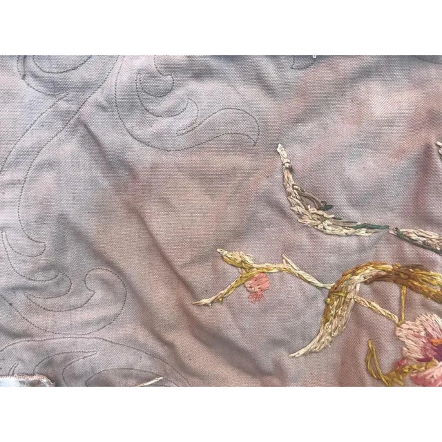 Small Antique French Embroidery For Sale - Image 9 of 10