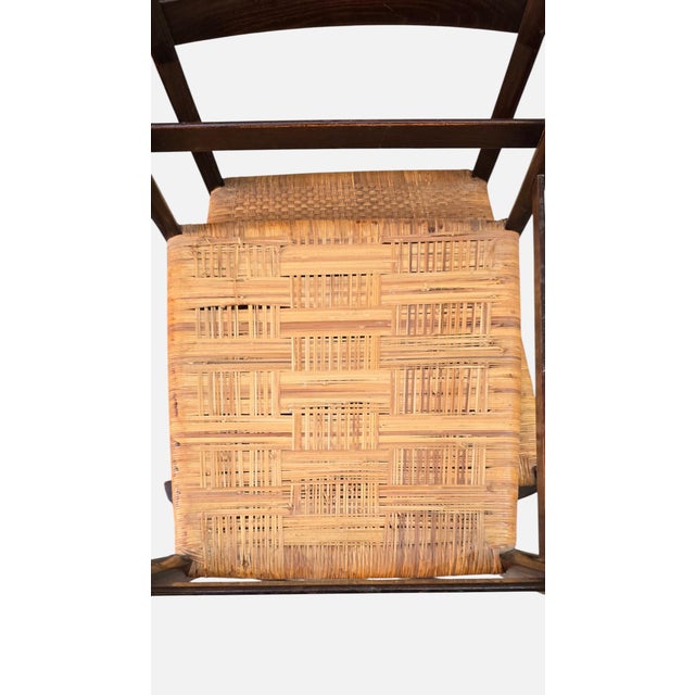 Brown Model 699 Superleggera Chairs in Stained Ash with Woven Cane Seats attributed to Gio Ponti for Cassina, 1950s, Set of 2 For Sale - Image 8 of 10