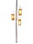 Mid-Century Modern 1960s 3-Light Tension Pole Lamp With Amber Lantern Shades For Sale - Image 4 of 8