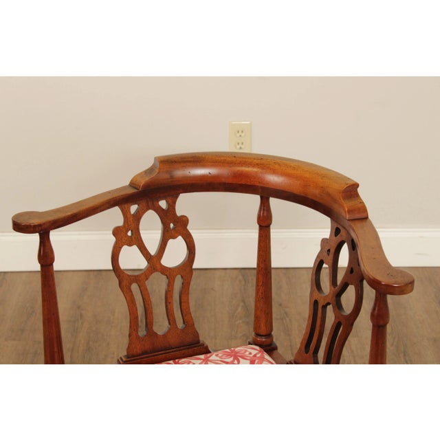 Late 20th Century Chippendale Style Mahogany Corner Chair For Sale In Philadelphia - Image 6 of 13