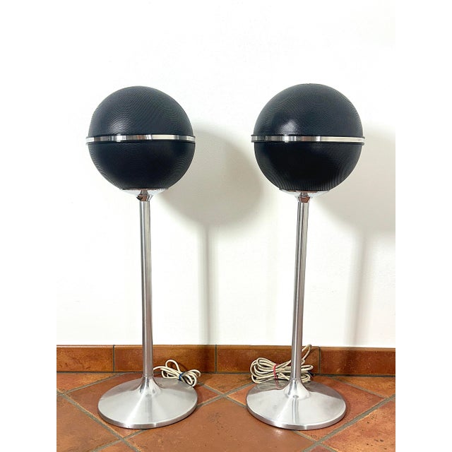 Black Vintage Black Audiorama 4000 Speakers from Grundig, 1970s, Germany, 1972, Set of 2 For Sale - Image 8 of 11