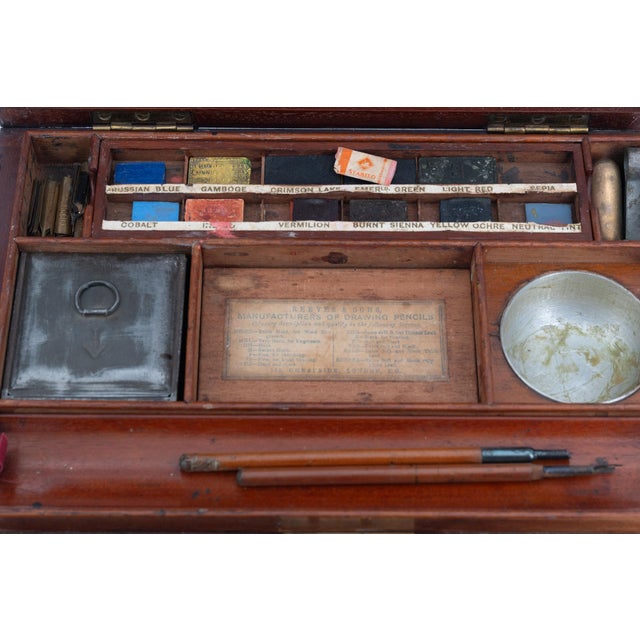 Victorian Campaign Military Artist's Watercolour Box from Reeves & Son For Sale - Image 15 of 18