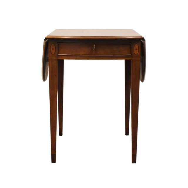 Henredon Furniture Traditional Style 32" Drop Leaf Pembroke Accent End