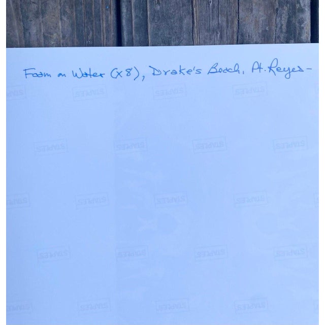 Photography Foam on Water (X8), Drake’s Beach, Point Reyes Original Artwork by Clifford Baker For Sale - Image 7 of 9