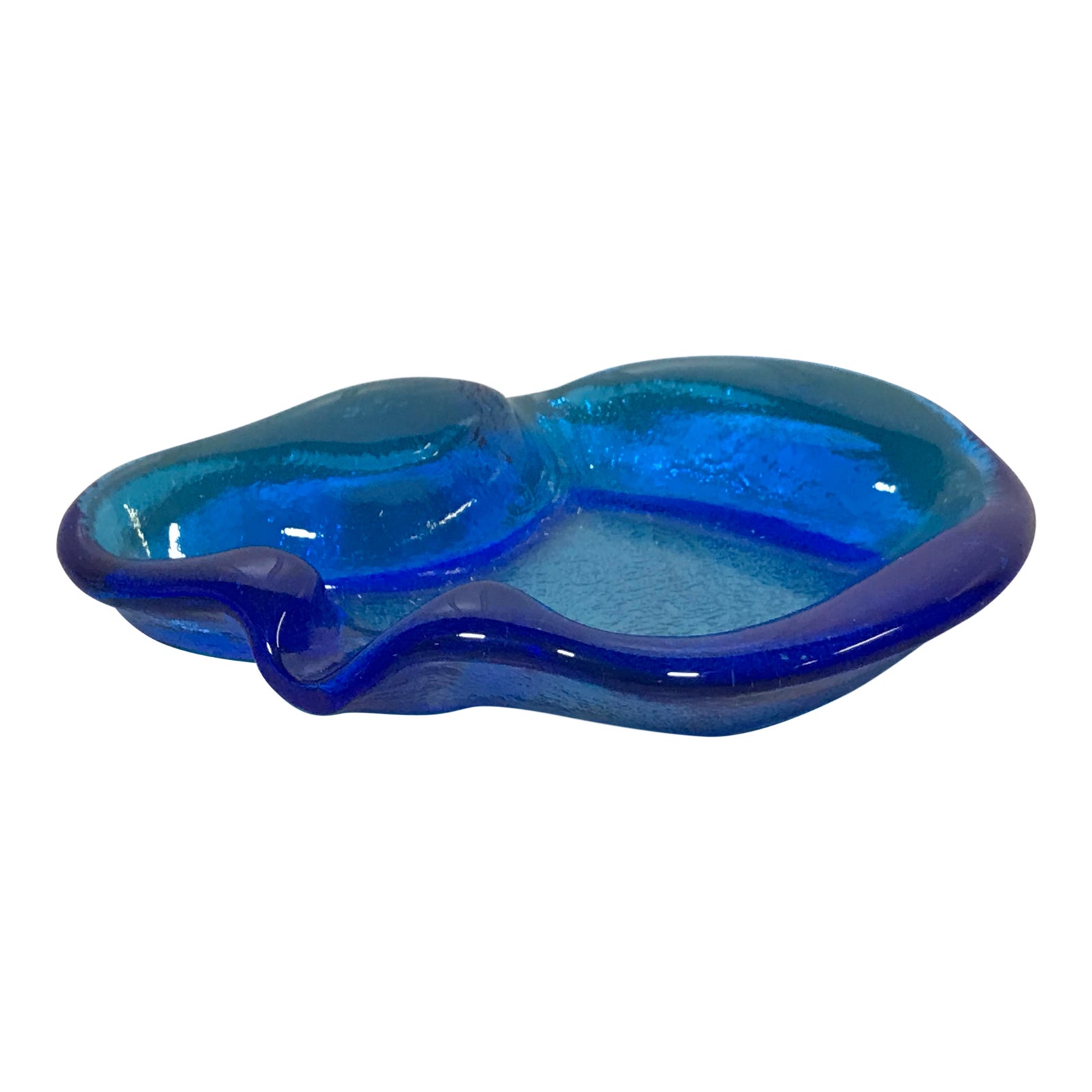 Ashtrays Vintage Cobalt Blue Glass Ashtray Tobacciana Art Collectibles