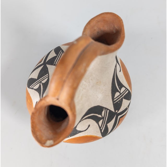Ceramic Mid-Century Southwest Native American Indian Acoma Polychrome Wedding Vase For Sale - Image 7 of 10