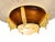 1920s Art Deco Pendant Light with Amber Glass and Etched Glass Disc, 1920s For Sale - Image 5 of 8
