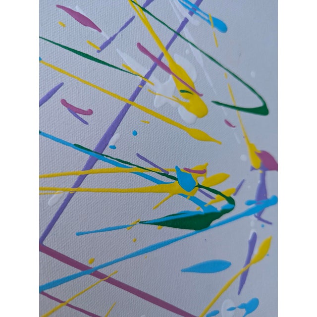 Original Abstract Expressionist Splatter Painting on Canvas For Sale - Image 14 of 18