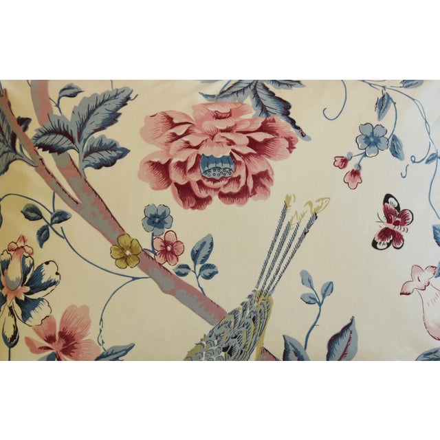 Early 21st Century English Titley & Marr Chinoiserie Bird & Botanical Feather/Down Pillow 22" X 16" For Sale - Image 5 of 7