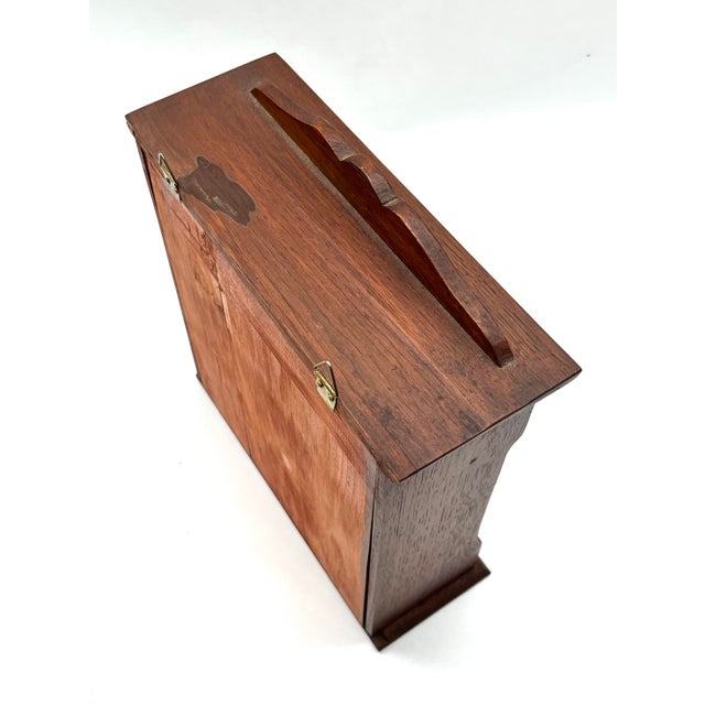 Antique Miniature Wooden Spice Cabinet with Porcelain Labels and 9 Drawers, 1960s For Sale - Image 9 of 14