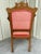 1920s Antique Victorian Eastlake Carved Mahogany Side Chair in Salmon Pink Velvet | Ornately Carved Accent Chair For Sale In Louisville - Image 6 of 6