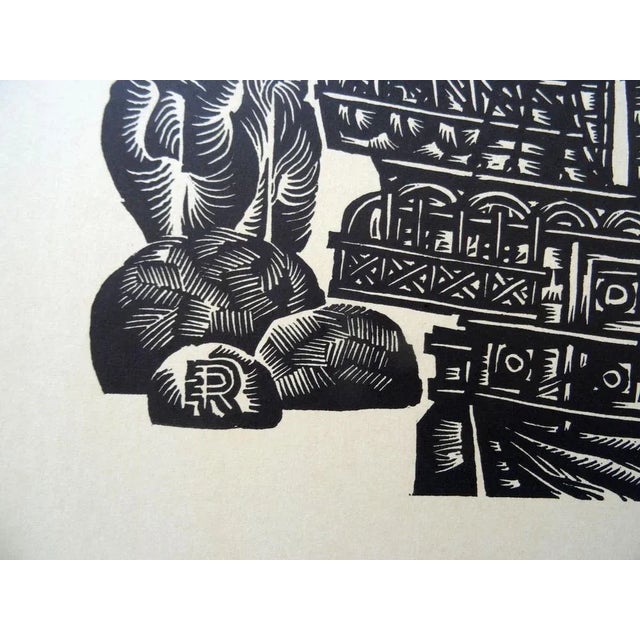 Dainis Rozkalns, Swans, 1976, Linocut For Sale - Image 4 of 7
