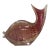 Flavio Poli Designed Fish Made by Archimedean Seguso . Murano Art Glass Ruby/Gold Color With Gold Leaf Inclusions Plus Bullicante Bibles. For Sale