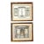 19th Century French Architectural Engravings Framed, Set of 2 For Sale